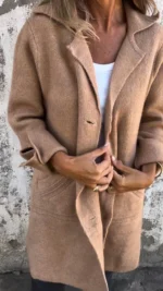 Wool Single Breasted Long Coat - Image 6