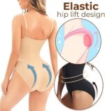 Tummy Control Body Shaper Seamless Sculpting Snatched Waist Body Suit - Image 3