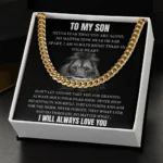 To My Son Cuban Link Chain